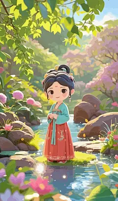 古典胖女孩矢量图形插画