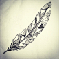 #tattoo##纹身##图案#«Little try of a geometric feather for a friend's tattoo !»: