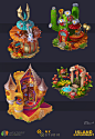 gameart pixelart houses ISO Isometric adorable cute kawaii fish nexters