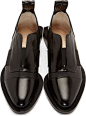 Paco Rabanne Black Square Heel Slip-On Shoes