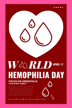 世界血友病日医疗健康爱心血友病科普海报