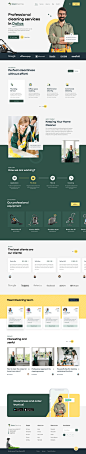 cleaning app cleaning landing page cleaning services Home services homepage landing page ui design Webdesign Website Website Design