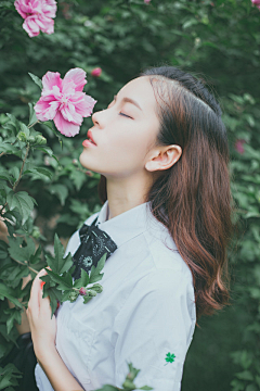 麥、芒采集到少女和花