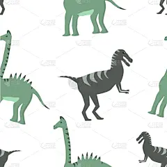 恐龙,白色背景,四方连续纹样,婴儿,白色,式样,可爱的,恶作剧,创造力,收集