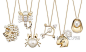 颈上一抹光华！迪奥(Dior) 2013年推出全新十二星座系列珠宝吊坠项链，以圆润珍珠、黄金、璀璨的钻石为点缀@北坤人素材