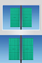 时尚极简浅绿色城市灯柱海报广告样机