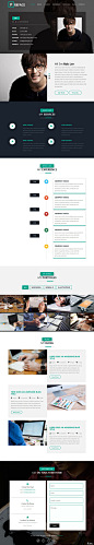个人简历介绍服务响应式网页模板免费下载_模板王