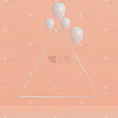 背景，模拟场景几何形状框架的产品显示和演示，3d渲染插图米色