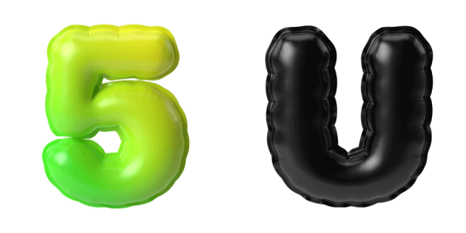可充气的3D字母表