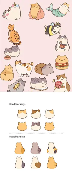 猫咪简笔画教程 可爱线条绘画过程零基础入门新手美术练习线稿-淘宝网