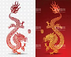 龙纹 - 源文件下载【酷图网】龙,中国龙,龙纹,金龙,矢量图