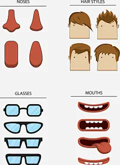 不同脸型鼻子嘴巴发型_新图网 https://www.ixintu.com