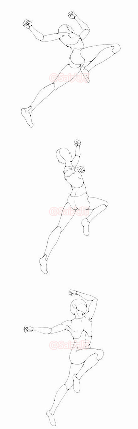 #绘画学习# 绘画各种角度立体姿势绘制参...