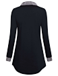 Gaharu Women's Swing Tunic Notch Collar Ladies Button Sweatshirt Long Sleeve Pullover Shirt Tops at Amazon Women’s Clothing store