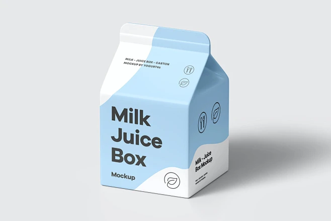 4537 6款牛奶果汁利乐装纸盒包装设计...