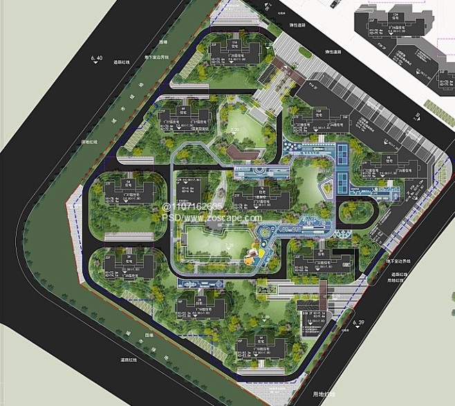 现代简约新中式住宅大区+生态公园式+商业...