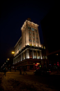 Facade lighting of office building Dominante at Dzirnavu street 57 in Riga, Latvia | facade-lighting.com