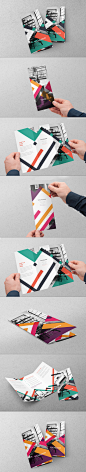 Colorful丰富多彩的三折页画册设计