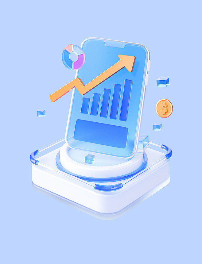 3d微软风手机数据金融理财投资商务办公走...