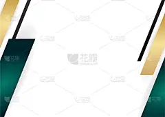 绿色和金色抽象几何背景渐变颜色证书模板。适合介绍背景，横幅，海报，传单，封面，名片和更多