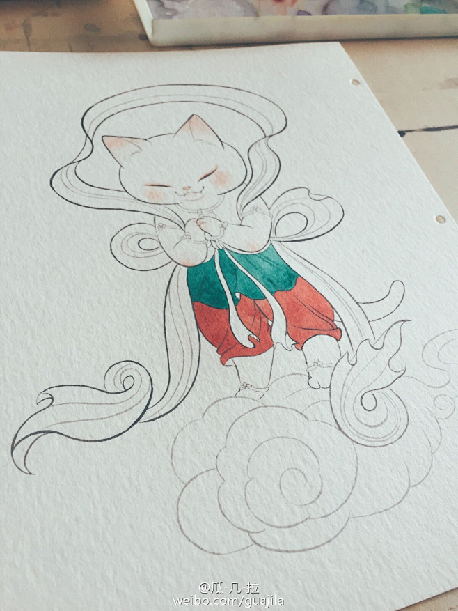 瓜几拉老师画猫