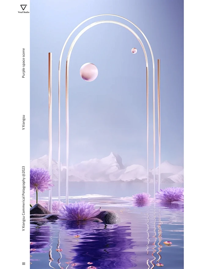 AI紫色系列空间场景灵感素材~-花瓣网