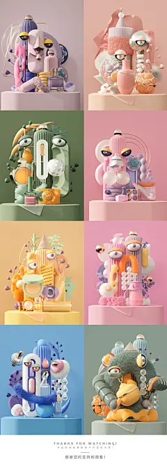 C4D 抽象现实主义三维/C4D设计_伊梦RYO设计作品--致设计