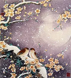 管冬梅花鸟作品精选