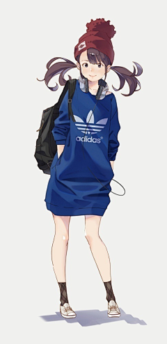 围巾裹着帽子采集到ACG动作 姿势
