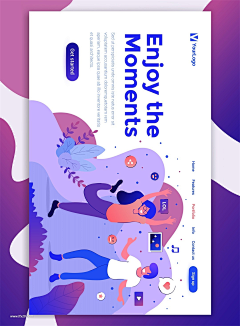 李萝卜啵啵采集到插画小banner