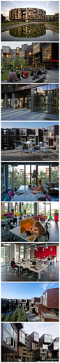 位于丹麦Orestad的学生公寓，由Lundgaard & Tranberg Arkitekter设计，其圆形的设计象征着平等。