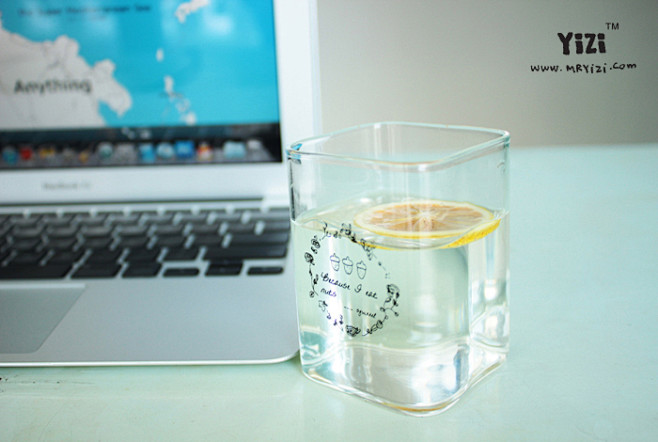 YiZi 复古标签玻璃杯→橡果方形小玻璃...