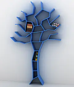 把知识比作树是很贴切的比喻，于是有了“知识树”这个提法。

Roberto Corazza设计的这款树形书架打破了横平竖直的传统书架造型，看上去恰似一棵树。

你可以把它固定在墙上，或者摆在书房里。不管怎样，都能增色不少。