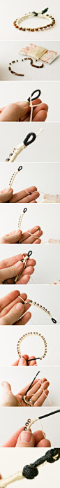 [] DIY 手工 送礼 创意品 创意设计『教程』，小串珠手鍊