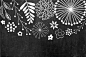 文艺植物黑白粉笔画花卉枝叶花环装饰PNG免抠+AI设计素材  (7)