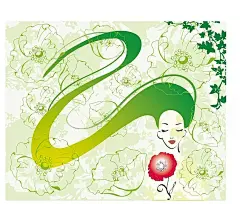 精美高精艺术壁纸系列——女人花图片eps|背景素材|壁纸|底纹背景|动漫动画|高精|精美|美女素材|女人花|矢量素材|艺术
