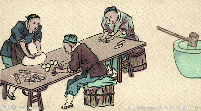 包饺子图