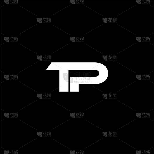 基于黑色背景的T P字母标识摘要设计.tp单字