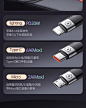 绿胜三合一数据线100W快充一拖三充电线6A手机充电器线三头适用华为小米苹果安卓tpyec闪充多头usb车载冲电线-tmall.com天猫
