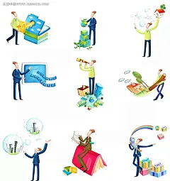 泡泡城市西装男卡通插画AI|绘画设计|角色|卡通人物|卡通人物图片|漫画人物|人物插画|人物素材|人物图片|矢量人物|矢量图|手绘人物|水彩