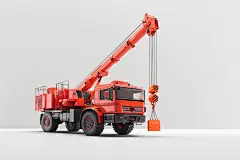 建筑施工机器移动式起重机模型图片