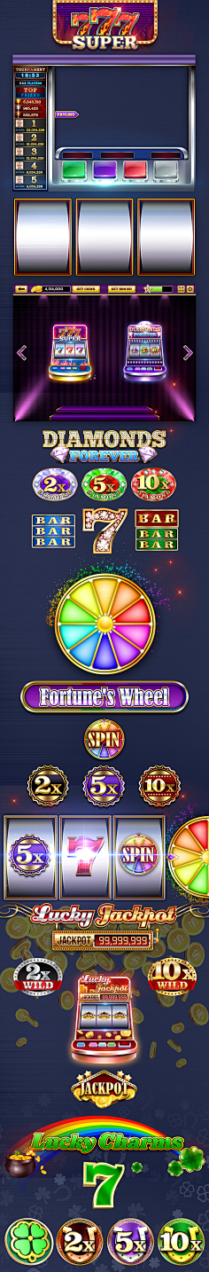 slots散件-花瓣网|陪你做生活的设计师 | eries : Web Slot game design works.