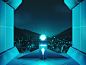 Enigma neon city future scifi tron illustration
