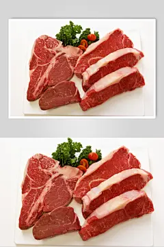 新鲜肉片猪肉摄影图片