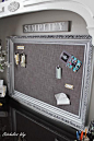 DIY Pinboard: DIY Elegant Looking Pinboard love this in so many ways: the sign of simplify about the dream board. The frame that holds your dreams and goals.