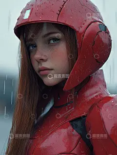 穿着机械铠甲的少女AI壁纸高清图片背景素高清模板免费下载-趣麦麦图