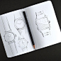 手表设计手绘方案。#工业设计# 手表的手绘都画的很细腻#手绘# ​​​​