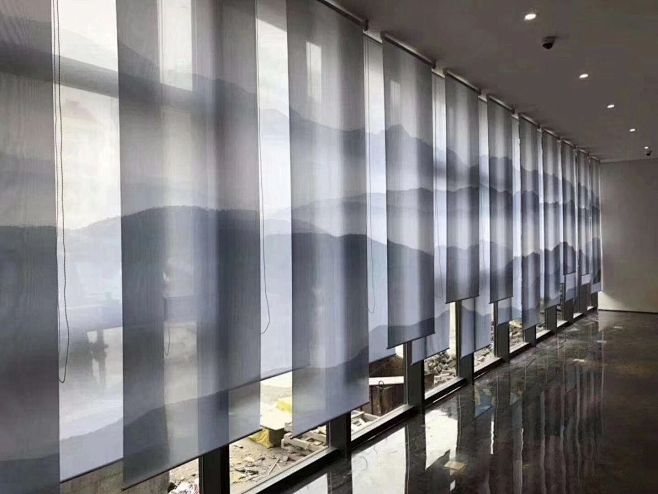 新中式透明纱卷帘场景实拍图