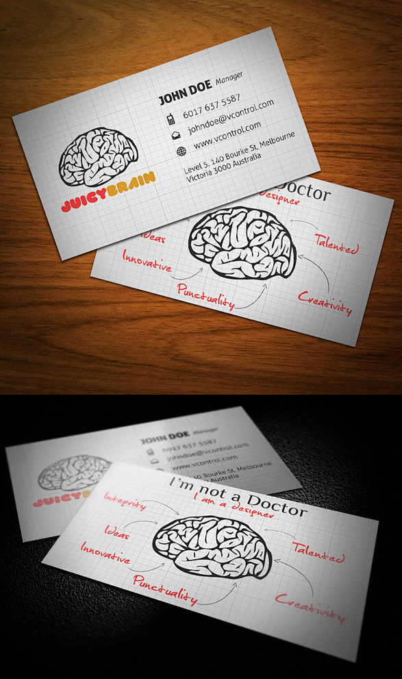 Juicy Brain Biz Card...