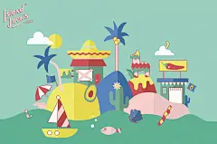 PS教程！4步原创顶级扁平噪点插画